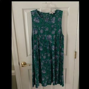 LOFT floral swing dress Size XL EUC